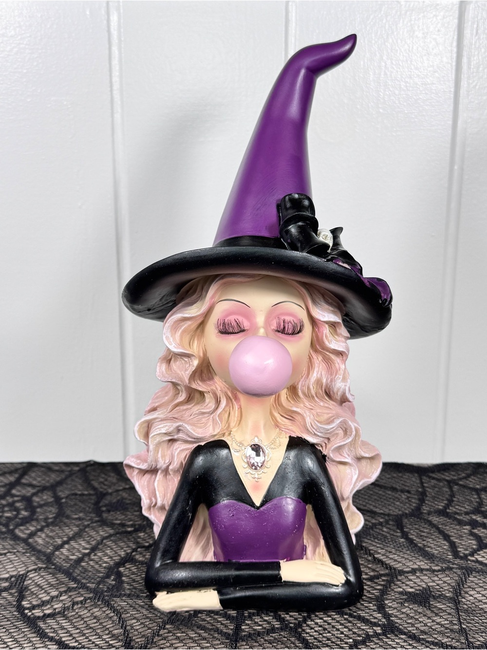 NEW Summerween Viral Witch Blowing a Bubble Halloween Decor
